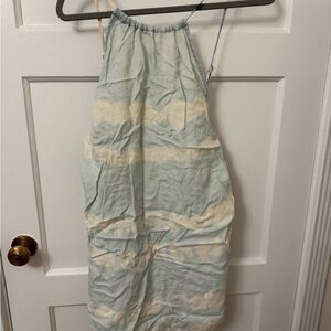 Cloth & Stone Light Blue and Cream Dress